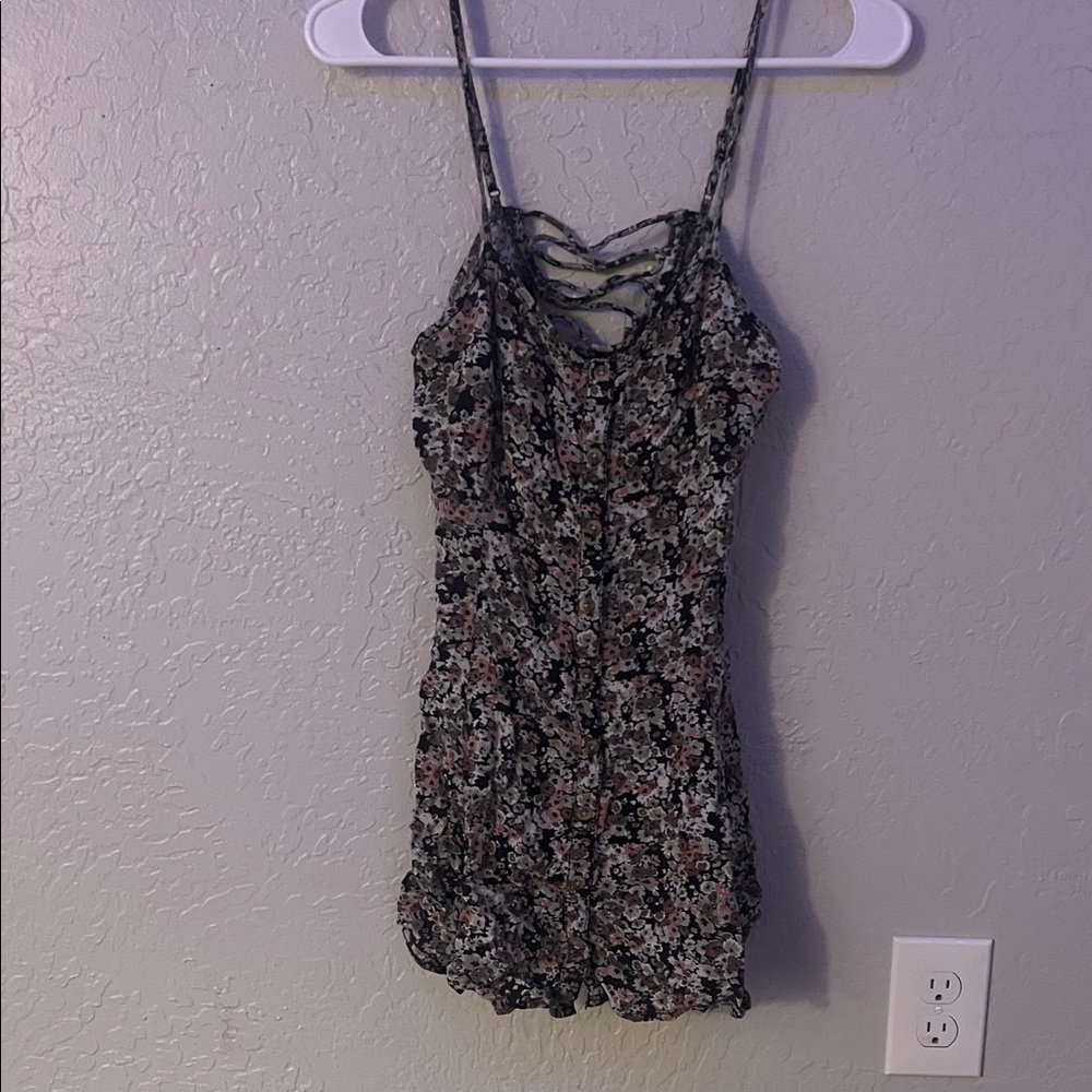 American Eagle Outfitters Floral Mini Dress - Black and Pink